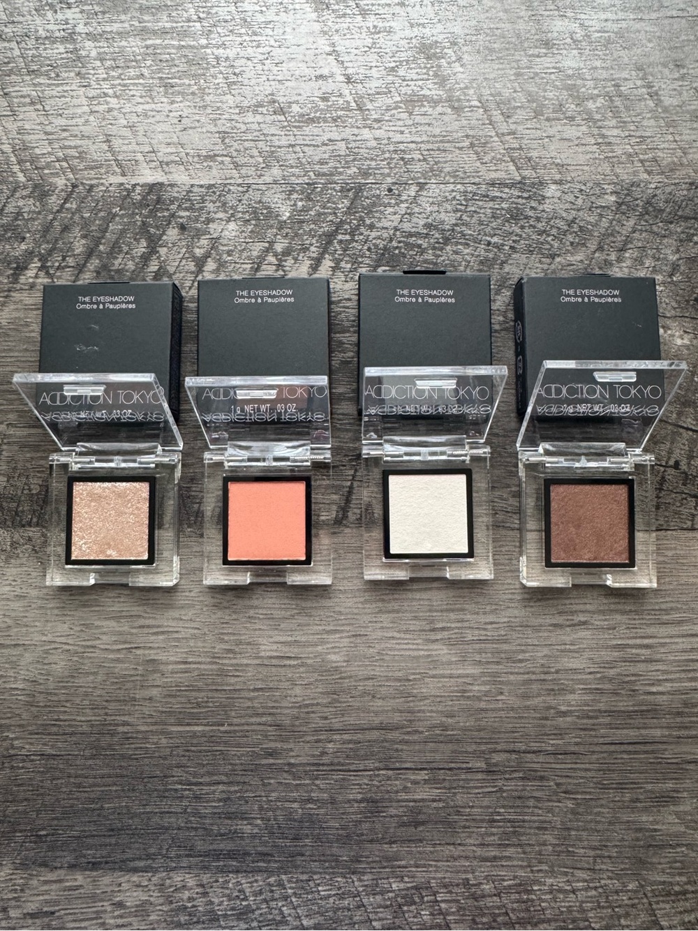 Addiction Tokyo Eyeshadow Bundle - Mariage Cashmere Private Note Café Solaire